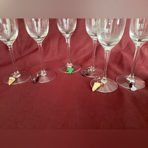 Set of 6 Wine Glass Charmers